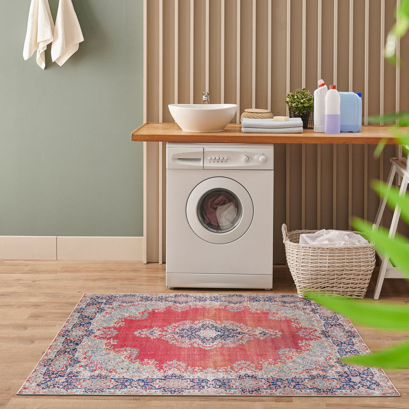 Traditional Red Persian Washable Rug