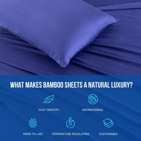 Premium Bamboo Comfort Sheet Set- Indigo