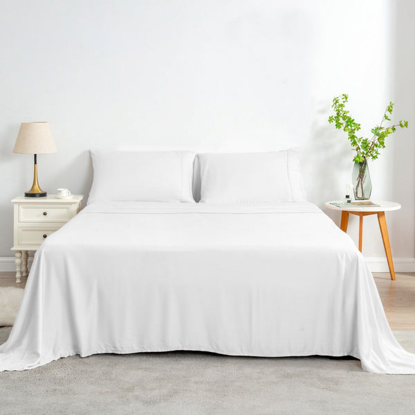 Premium Bamboo Comfort Sheet Set- White