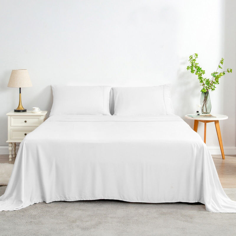 Premium Bamboo Comfort Sheet Set- White