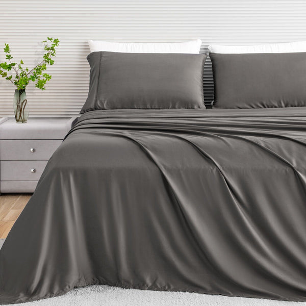 Premium Bamboo Comfort Sheet Set- Charcoal