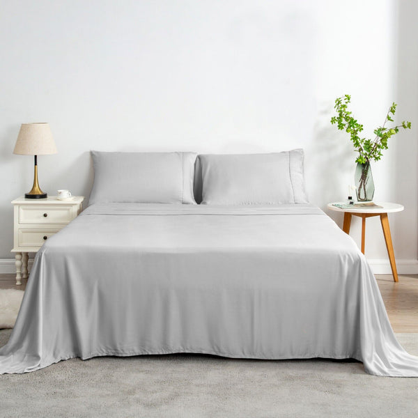 Premium Bamboo Comfort Sheet Set- Silver Grey