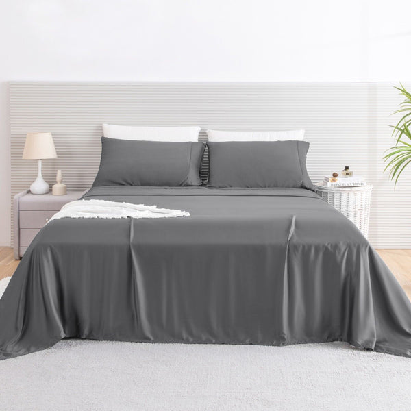 Premium Bamboo Comfort Sheet Set- Charcoal